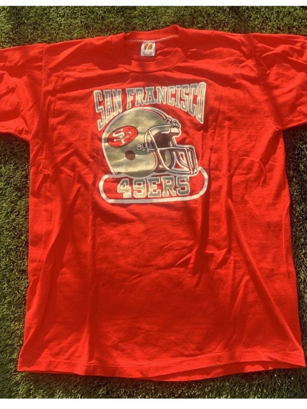VINTAGE LOGO 7 Red San Francisco 49ers Graphic Tee